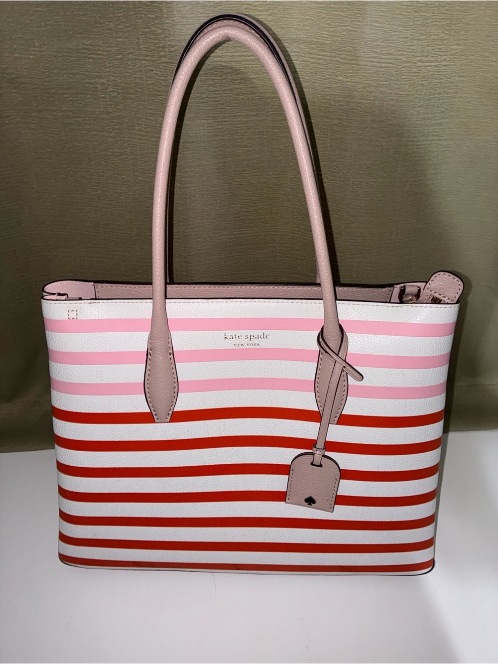 kate spade New York Bon Shopper Striped tote